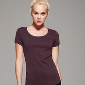 Ladies' Baby Rib Short Sleeve Scoopneck T-Shirt