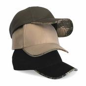 Solid Cap with Camouflage Bill